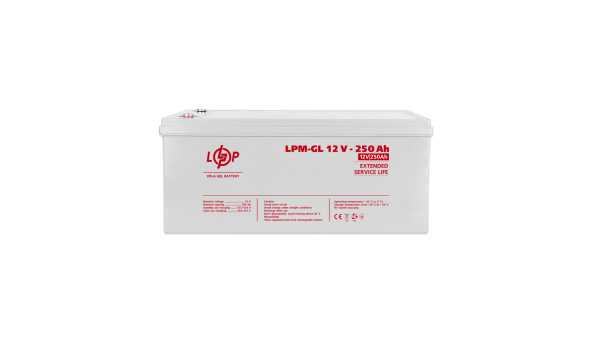 Аккумулятор гелевый LPM-GL 12V - 250 Ah - 596350