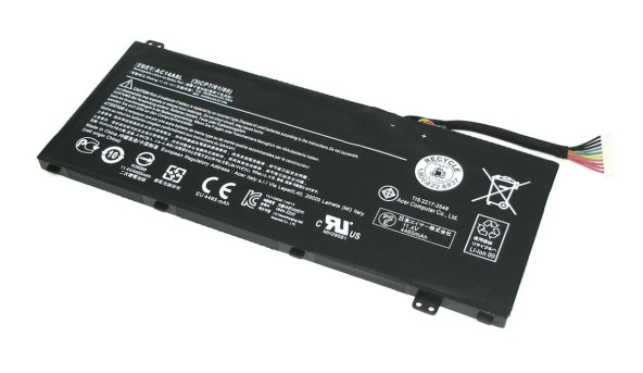 Аккумуляторная батарея для ноутбука Acer AC14A8L Aspire VN7-571G 11.4V Black 4465mAh Orig