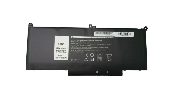 Акумулятор для ноутбука Dell F3YGT Latitude 12 7000 7.6 В Чорний 5800 мАг OEM