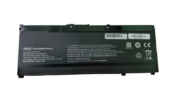 Акумулятор для ноутбука HP SR04XL Omen 15-ce 15.4 В Black 4380 мАг OEM