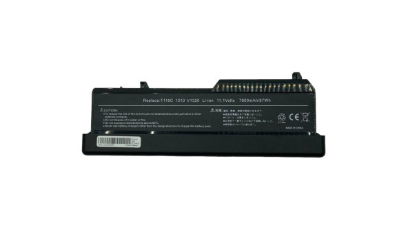 Усиленная аккумуляторная батарея для ноутбука Dell T114C Vostro 1310 11.1V Black 7800mAh OEM