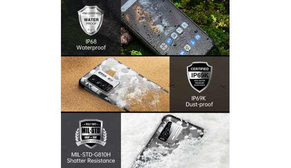 Смартфон Oukitel WP27 6.8"FHD+ /12GB/256GB/ G99 /8500mAh /64+16Мп/ IP69K /NFC CAMO - 596948
