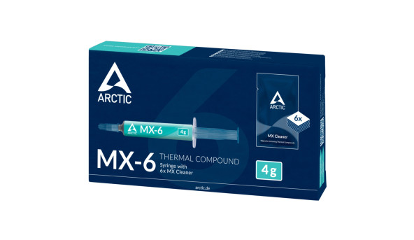 Термопаста Arctic MX-6. 4г + 6pcs MX Cleaner (ACTCP00084A) - 597069