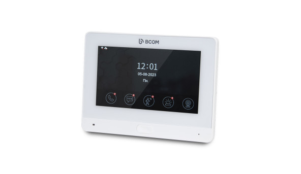 Комплект Wi-Fi видеодомофона 7" BCOM BD-760FHD/T White с поддержкой Tuya Smart + BT-400FHD Silver