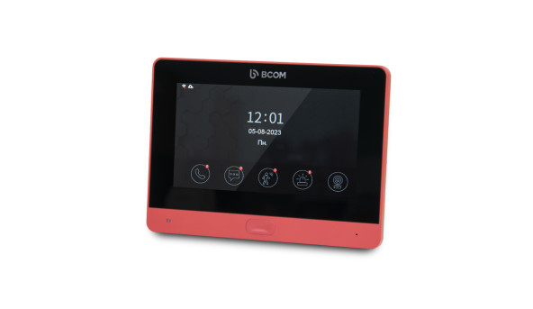 Комплект Wi-Fi відеодомофонa 7" BCOM BD-760FHD/T Red з підтримкою Tuya Smart + BT-400FHD Black