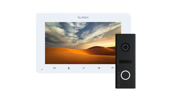 Комплект видеодомофона Slinex ML-17HD(Black) + SM-07MHD(White)