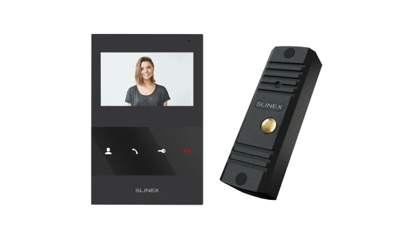Комплект видеодомофона Slinex ML-16HD(Black)+SQ-04M(Black)