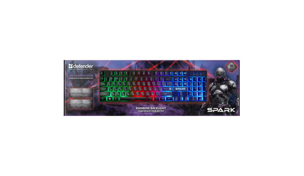 Клавіатура ігрова Defender Spark GK-300L UA LED підсвітка - 597899