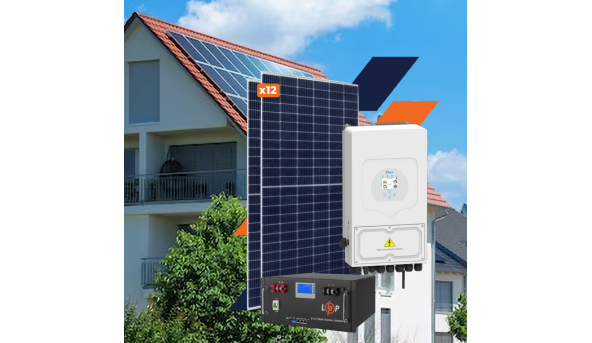 Оборудование для солнечной электростанции (СЭС) Премиум 6 kW АКБ 5,1 kWh LiFePO4 100 Ah