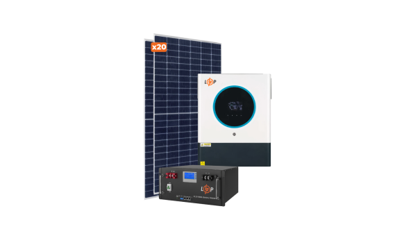 Оборудование для солнечной электростанции (СЭС) Премиум 11 kW АКБ 11,8 kWh LiFePO4 230 Ah
