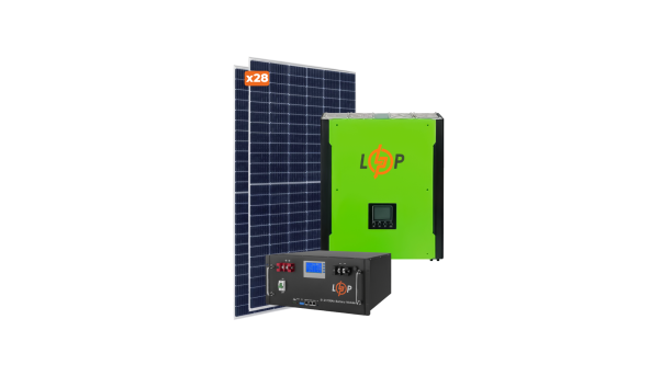 Обладнання для сонячної електростанції (СЕС) Преміум 15 kW АКБ 10,2 kWh LiFePO4 100 Ah - 598007