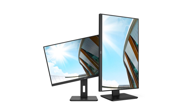 TFT 31.5" AOC Q32P2CA, IPS, QHD, 75Гц, 4мс, DP, HDMIx 2, USB hub, USB-C, HAS, Pivot, колонки, чорний - 598016