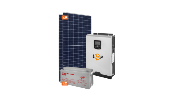 Обладнання для сонячної електростанції (СЕС) Стандарт 3,5 kW АКБ 3,6kWh Gel 150 Ah - 598024