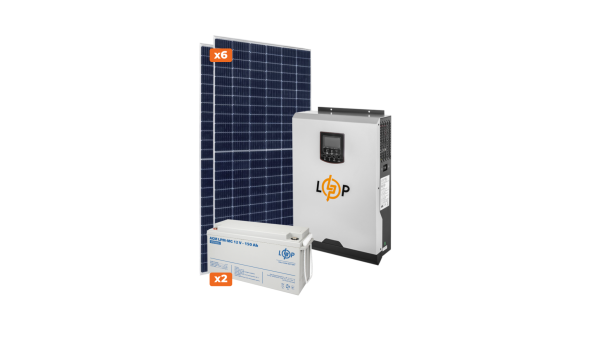 Оборудование для солнечной электростанции (СЭС) Стандарт 3,5 kW АКБ 3,6kWh MGel 150 Ah