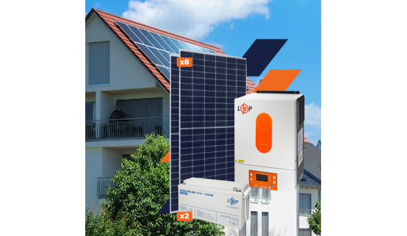 Оборудование для солнечной электростанции (СЭС) Cтандарт 4 kW АКБ 3,6kWh MGel 150 Ah