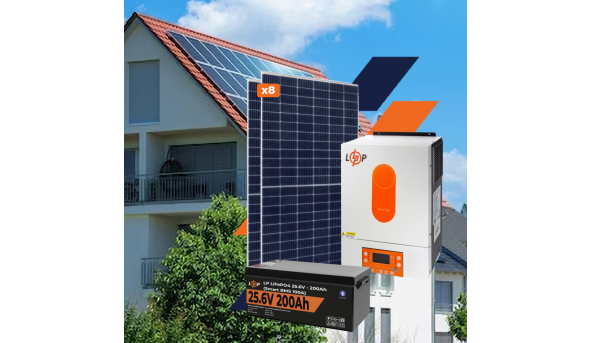 Обладнання для сонячної електростанції (СЕС) Преміум 4 kW АКБ 5,1kWh LiFePO4 200 Ah