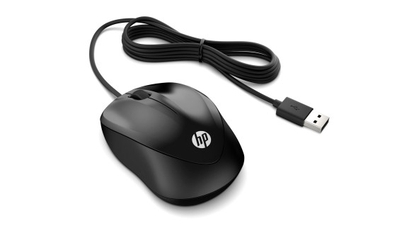 Мишка HP 1000 Wired Mouse, 3 кн., USB, 1200 dpi, чорна