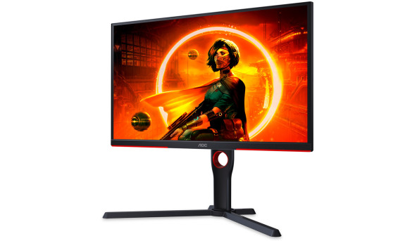 TFT 24.5" AOC 25G3ZM/BK, FHD, VA, 240Гц, 0,5 мс, 2х HDMI, DP, USB-hub, HAS, Pivot, чорний - 598183
