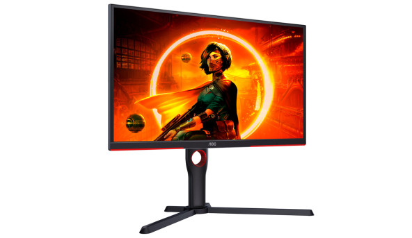 TFT 24.5" AOC 25G3ZM/BK, FHD, VA, 240Гц, 0,5 мс, 2х HDMI, DP, USB-hub, HAS, Pivot, чорний - 598183