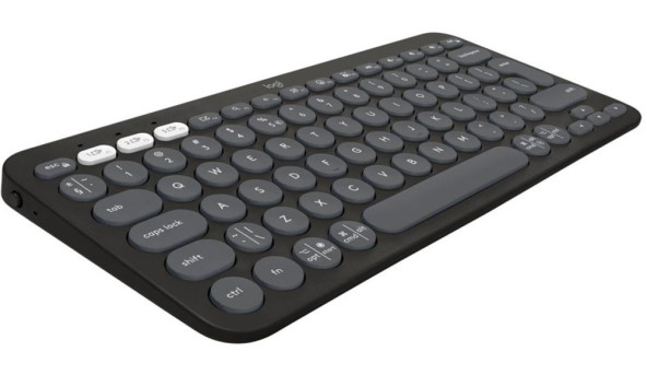 Клавіатура Logitech Pebble Keys 2 K380s, USB бездротова, чорна - 598193
