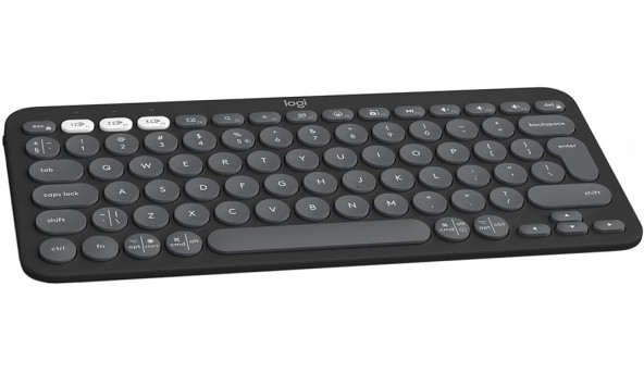 Клавіатура Logitech Pebble Keys 2 K380s, USB бездротова, чорна - 598193