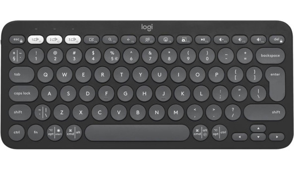 Клавіатура Logitech Pebble Keys 2 K380s, USB бездротова, чорна