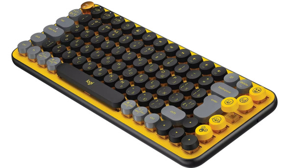 Клавіатура ігрова механічна Logitech POP Keys Wireless with Emoji Keys, чорна - 598194