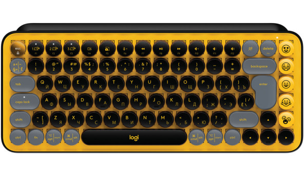 Клавіатура ігрова механічна Logitech POP Keys Wireless with Emoji Keys, чорна