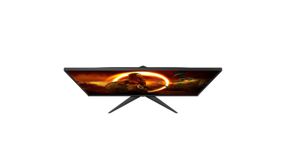 TFT 23.8" AOC 24G2SAE/BK, VA, 165Hz, D-Sub, 2xHDMI, DP, колонки, чорний з червон - 598208