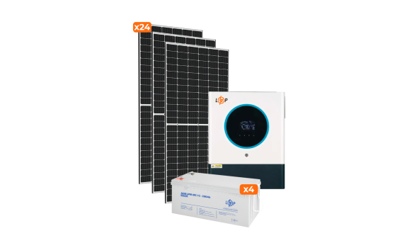 Сонячна електростанція (СЕС) Стандарт 11kW АКБ 9.6kWh mGel 200 Ah