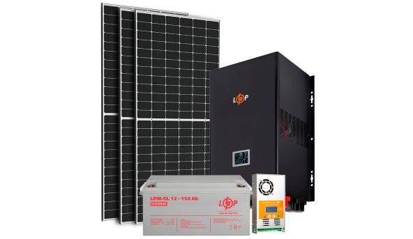 Сонячна електростанція (СЕС) Стандарт (без комплектуючих) 2.5kW АКБ 3.6kWh Gel 150 Ah