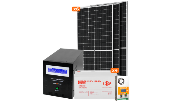 Сонячна електростанція (СЕС) 4kW АКБ 4.8kWh (гель) 100 Ah Стандарт