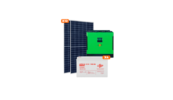 Сонячна електростанція (СЕС) Стандарт GRID 5kW АКБ 4.8kWh Gel 100 Ah
