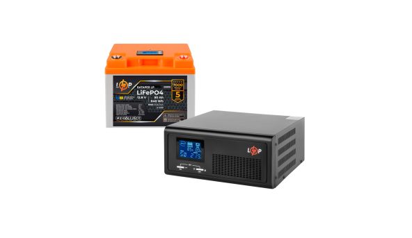 Кoмплект резервного питания LP (LogicPower) ИБП + литиевая (LiFePO4) батарея (UPS B1000+ АКБ LiFePO4 640Wh)