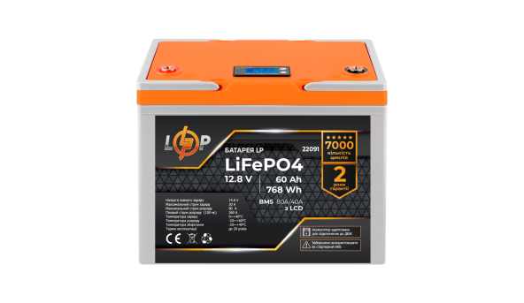 Комплект резервного живлення LP (LogicPower) ДБЖ + літієва (LiFePO4) батарея (UPS B1000+ АКБ LiFePO4 768Wh)