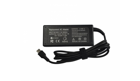 Блок живлення для ноутбука Lenovo 65 Вт 20 В 3.25A USB Type-C VB-074260 OEM