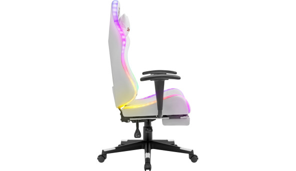 Крісло ігрове Defender Watcher, 60мм, Клас 4, RGB ПУ, біле
