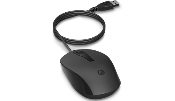 Мишка дротова HP 150 USB, чорна