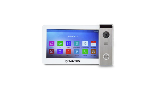 Комплект відеодомофону Tantos Prime HD 7" (White) + Tantos Triniti HD