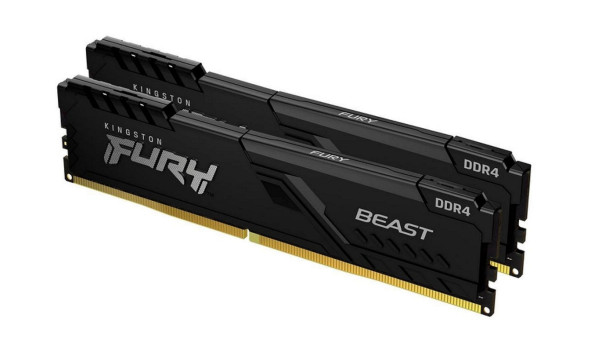 Оперативна пам'ять Kingston Fury DDR4-3200 16384MB PC4-25600 (Kit of 2x8192) Beast Black (KF432C16BBK2/16)