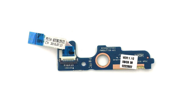 Кнопка включения ноутбука HP EliteBook 840 850 745 G3 G4 ZBOOK 15U 14U C3 6050a2727401 Б/У