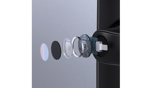 Умный дверной биометрический замок SEVEN LOCK SL-7767BFW black (без врезной части)