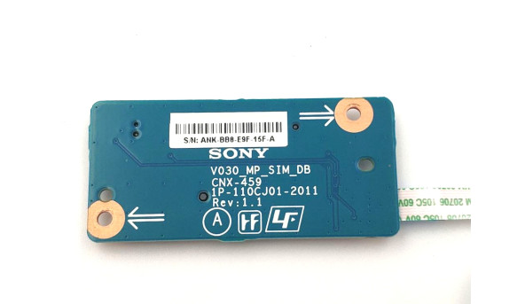 Плата для SIM карт для ноутбука  Sony Vaio PCG-4121EM PCG-4121GM PCG-41217L 1P-110CJ01-2011 Б/У