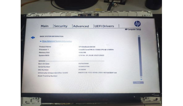 Материнська плата для ноутбука HP EliteBook 830 G6 6050A2930901-MB-A01 Б/В