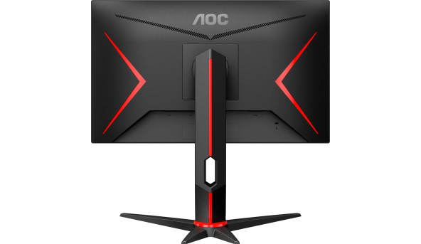 TFT 23.8" AOC Q24G2A/BK, QHD, IPS, 165Hz, 1ms, HDMI, DP, HAS, Pivot, чорний з червоним - 601840