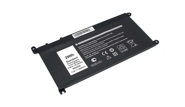 Аккумуляторная батарея для ноутбука Dell WDXOR Inspiron 15-5000 11.4V Black 3400mAh OEM