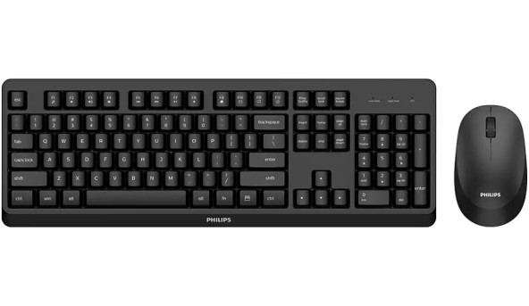 Комплект бездротовий Philips 6307 (клавіатура + мишка) UA чорний
