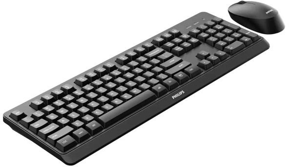 Комплект бездротовий Philips 6307 (клавіатура + мишка) UA чорний - 602082