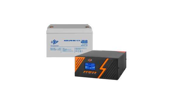 Комплект резервного живлення LP (LogicPower) ДБЖ + мультигелева батарея (UPS B1500 + АКБ MG 1200Wh) - 602243