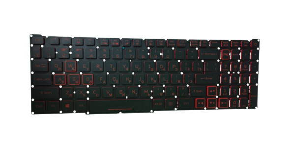 Клавіатура для ноутбука Acer Nitro 5 AN515-54 з підсвіткою (Light Red), Black, (No Frame), RU